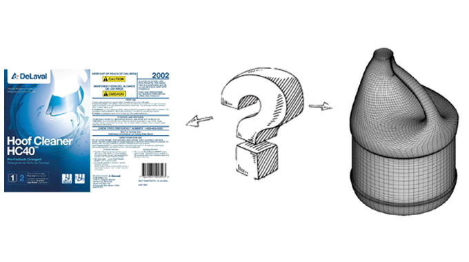 Figure 3.9 Regardless of the shape of the container, the design will be created on a two-dimensional rectangular space. Source- Esko