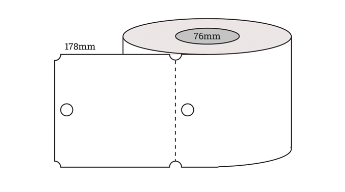 Figure 4.12 - Shows perforated and hole punched swing tags