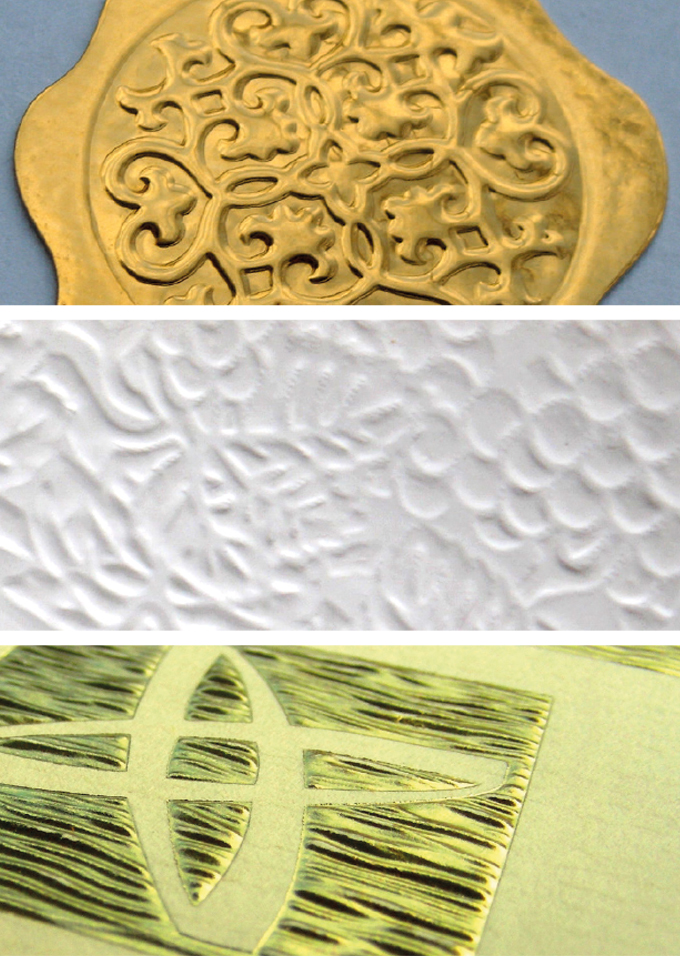 Figure 4.1 - Examples of embossed images
