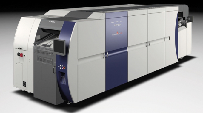 Figure 4.4 - Illustration shows the Screen Europe Truepress Jet SX folding carton press