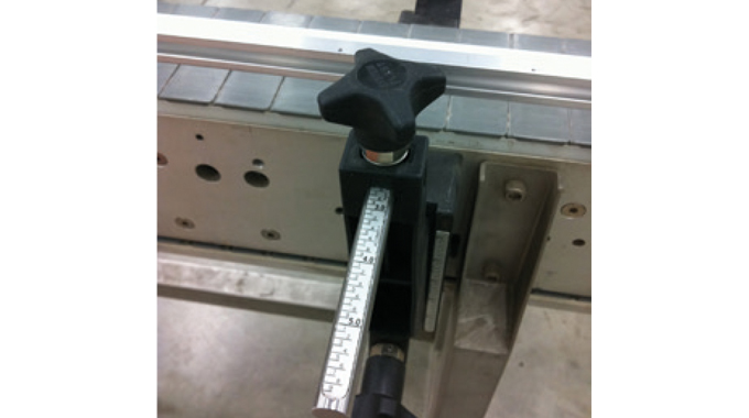 Figure 5.5 - Guide rails can be adjusted in and out as well as up and down. Photo courtesy of Accraply
