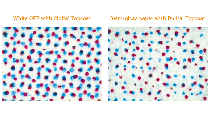 Figure 6.4 - Illustration shows liquid toner printing ink adhesion. Courtesy Avery Dennison