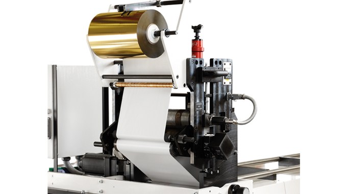 Figure 6.6 - A modern hot foiling unit on a narrow-web combination label press. Courtesy MPS Figure 6.6 - A modern hot foiling unit on a narrow-web combination label press. Courtesy MPS