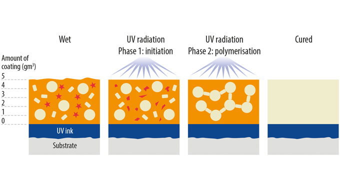 Figure 6.6 Relative thickness of coating and ink layer Figure 6.6 Relative thickness of coating and ink layer