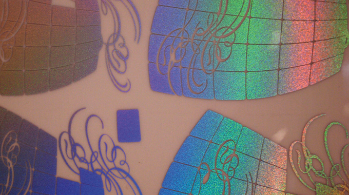 Figure 6.7 - Example of prismatic effect inks
