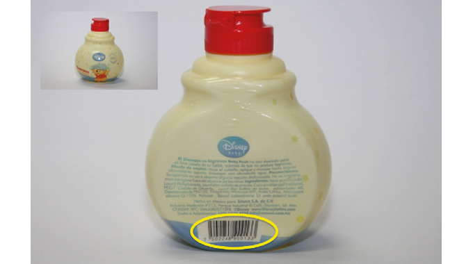 Figure 7.15 A shrink sleeved container with a horizontal barcode that is distorted © 2017 Accraply, Inc Figure 7.15 A shrink sleeved container with a horizontal barcode that is distorted © 2017 Accraply,