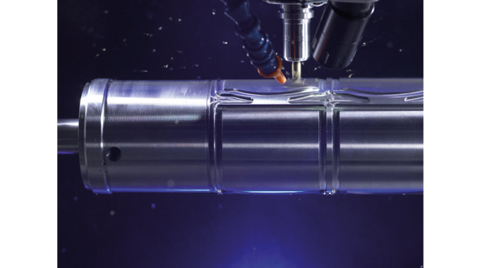 Figure 7.4 - CNC milling of a cylinder. Source- RotoMetrics