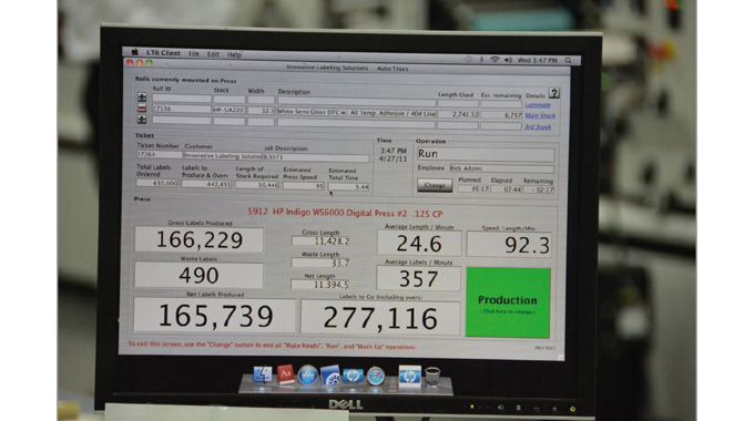 Figure 7.4 Automatic collection of shop floor data. Source- Label Traxx