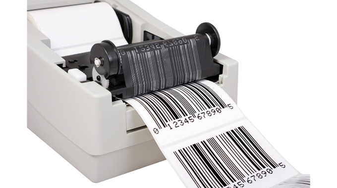 Figure 7.5 - The thermal transfer printing head enables the black heat-activated coating on the ribbon to transfer to the substrate