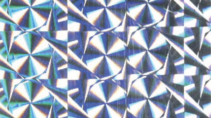 Figure 7.9 - ‘Wallpaper’ or continuous design holographic foil