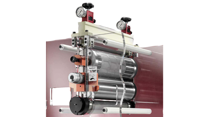 Figure 8.12 - Shows a Kocher+Beck adjustable anvil roller installed in a cutting unit