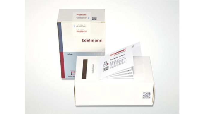 Figure 8.2 - Shows the use of barcodes for tracking individual packs. Note the additional booklet label