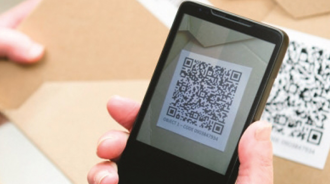 Figure 8.2 Reading a QR code