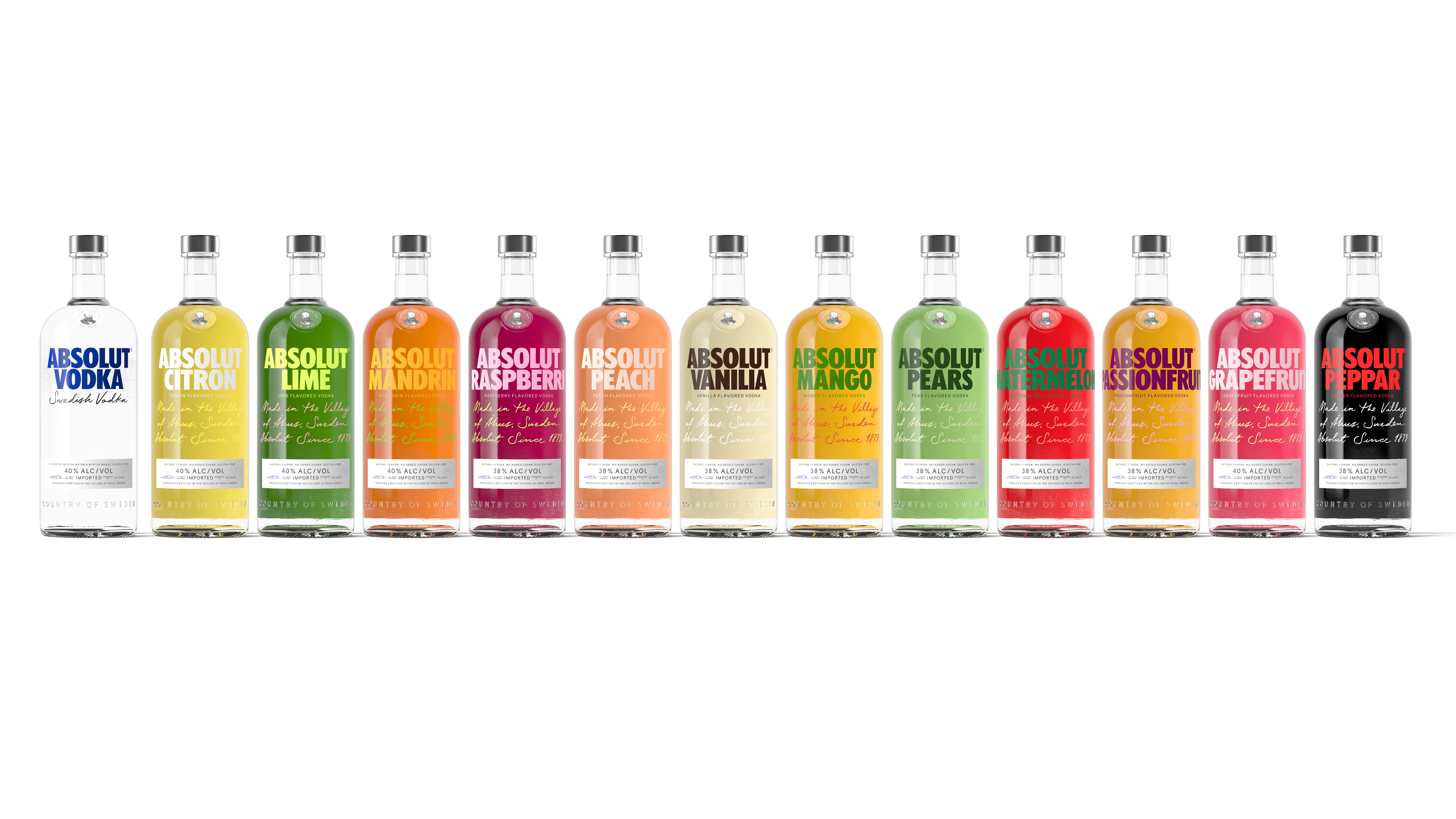 Absolut Vodka range by Pernod Ricard