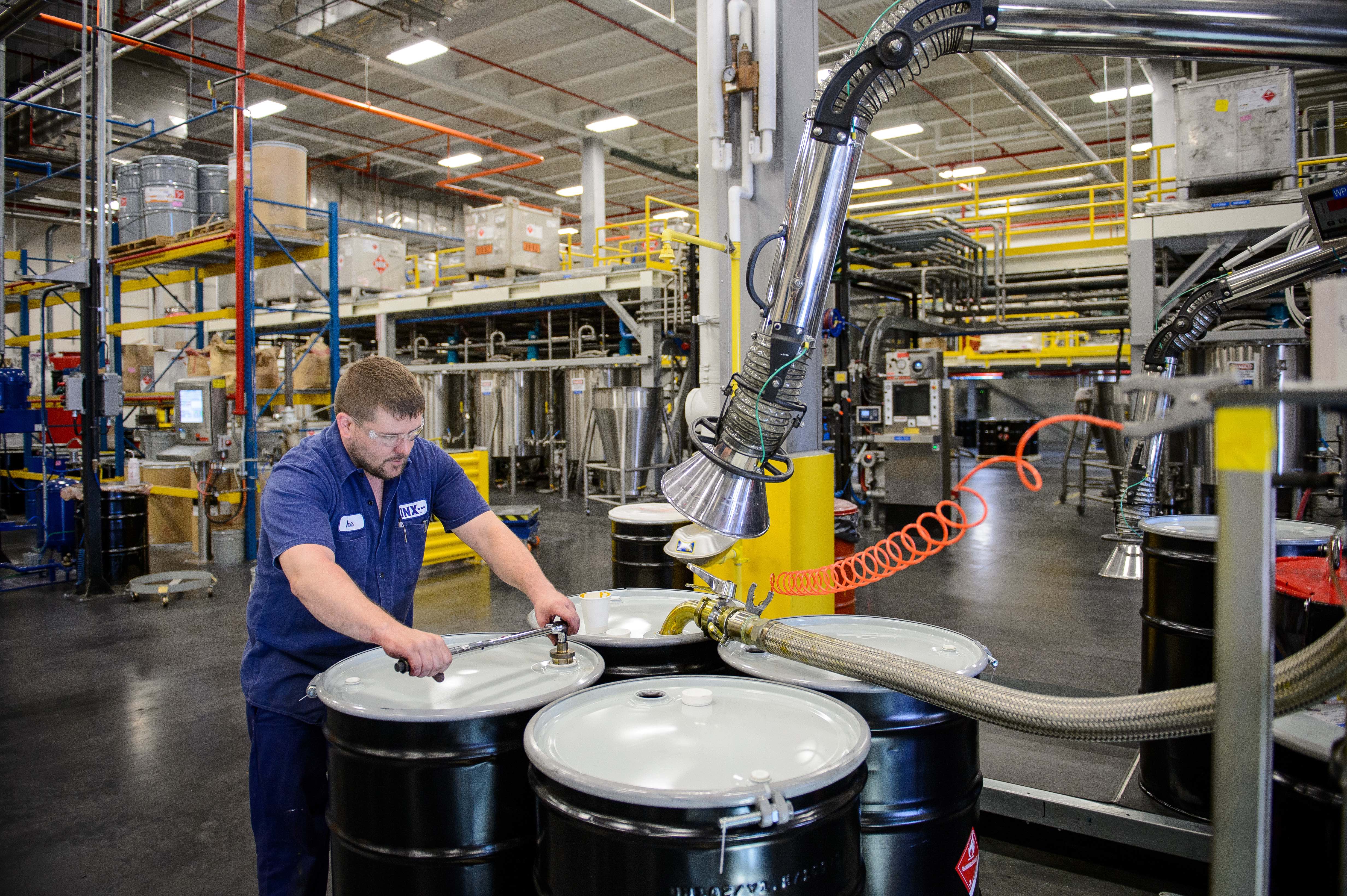 Inside INX International Inks plant