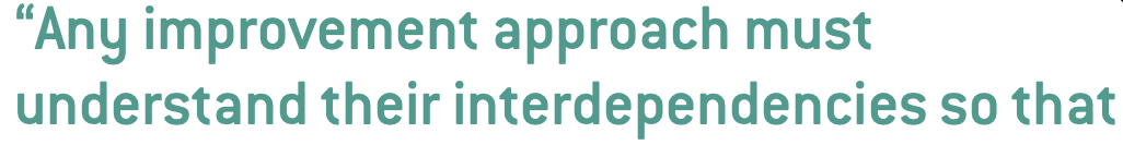 “Any improvement approach must understand their interdependencies so that