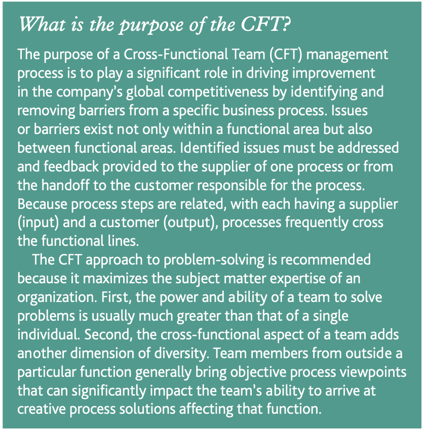 What is the purpose of the CFT?