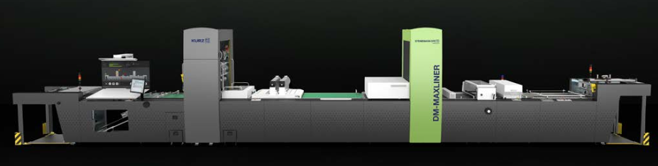 Kurz highlights the DM-Maxliner 3D, one of the fastest machines for haptic digital embellishment, UV spot and relief varnishing