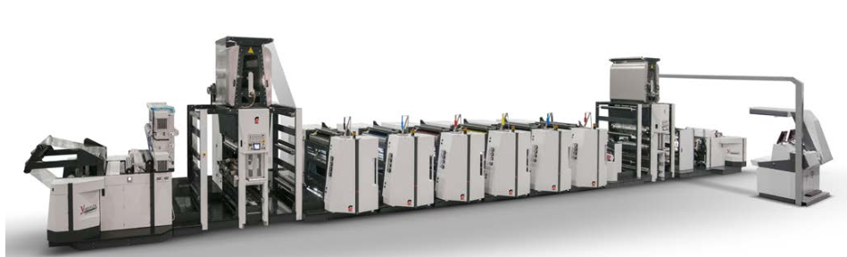 Omet presents the mid-web VaryflexV4 UV offset press combining the advantages ofVaryflex presses with powerful offset technology