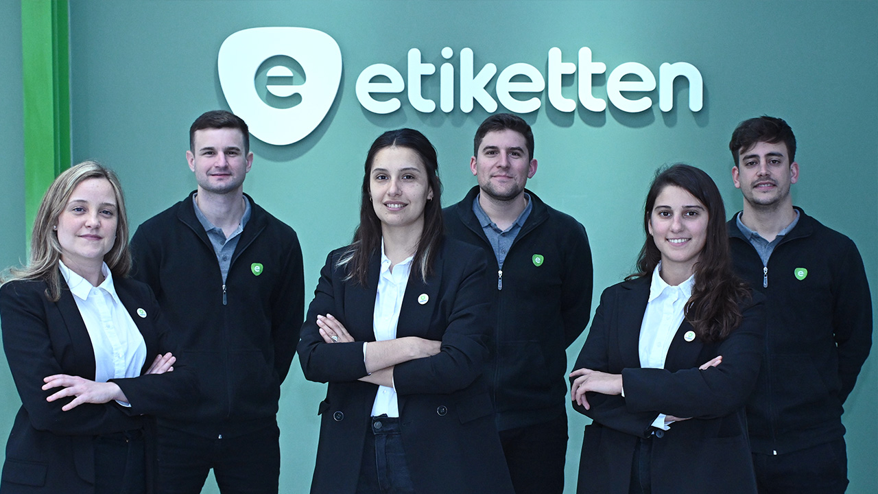 Management team, from left: Antonela Gario, administration manager; Sebastián Ferrero, head of systems and IT; Daniela Morales, quality and purchasing manager; Lucas Oviedo, operations manager; Constanza Calvi, owner and CEO; Manuel Hormaiztegui, sales manager