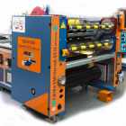 The slitting machine, Typerite’s sixth, runs at 400m/min and has a semi-automatic leader table