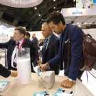Avery Dennison booth at Labelexpo Europe made from label waste