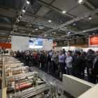 A press demo on the Bobst stand at Labelexpo Europe 2015