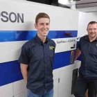 (L-R) Superfast Labels’ James Emmerson and Scott Obermuller with the Epson SurePress L-6534VW