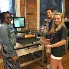 Clemson University students with the JM Heaford FTS plate mounter