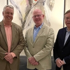 (L-R) Mike Rottenborn, CEO of Hybrid Software Group, Trevor Haworth CEO of Creative Edge and Guido Van der Schueren celebrate the acquisitio