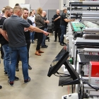 During the workshop Mark Andy Evolution Series E3 was presented with a BST inspection system and cold stamping unit using Leonhard Kurz foils