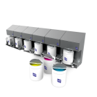 Tresu F10 iCon ink supply system automatically regulates the supply of ink and coating media to the flexo press 