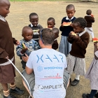 Simon Rumbles, a strategic buyer at Xaar, has joined a team of volunteers organized by Derby County Community Trust (DCCT) to help support five local schools in Nakuru, Kenya