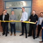 Xaar’s new technology center in Sweden was officially opened by CEO John Mills at a ceremony held along with chief operations officer Graham Tweedale and members of Xaar’s advanced applications and technologies team. 