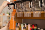 The use of refillable containers is one way supermarkets are reducing their packaging footprint