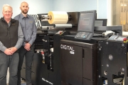 Jon Bird Senior and Junior with Daymark’s new Digital Pro 3, which has shortened production time on one job from three days to one shift