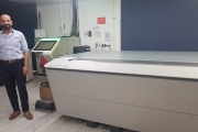 Deepanshu Goel, managing director, Creative Graphics in front of the new Esko CDI Crystal 5080 flexo plate imager installed at company's plant in Noida