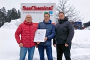 Sun Chemical was awarded an Expanded Gamut Printing (EGP) partnership certificate in recognition of its implementation of offset and flexographic inks on packaging board, fiber-based and plastic materials. The certificate was awarded by Marvaco, the pioneer in EGP technology.
