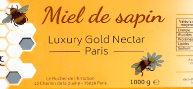 Food: 'Miel de Sapin', a honey jar label Neo-Color