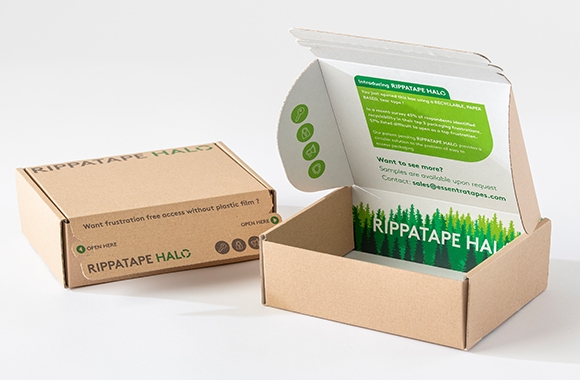 Essentra Tapes has launched three products focused on improving e-commerce packaging, including Rippatape Halo, a recyclable, paper-based alternative to plastic easy-open tear tapes