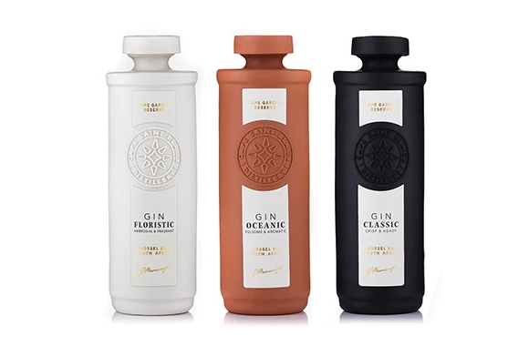South African packaging design studio Bravo Design has developed new gin bottles for Cape Saint Blaize Distillery