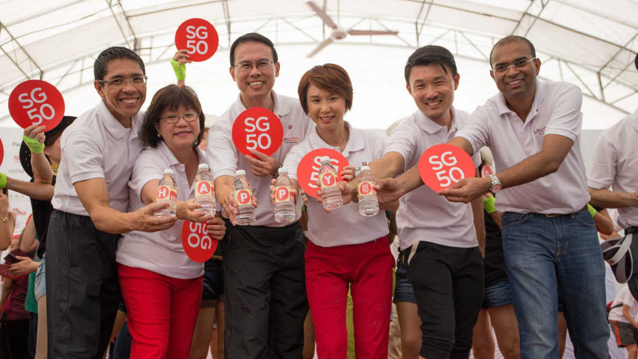 Shrink sleeve labels printed on an HP Indigo WS6600 by Shrinkflex (Thailand) helped Singapore mark 50 years since independence