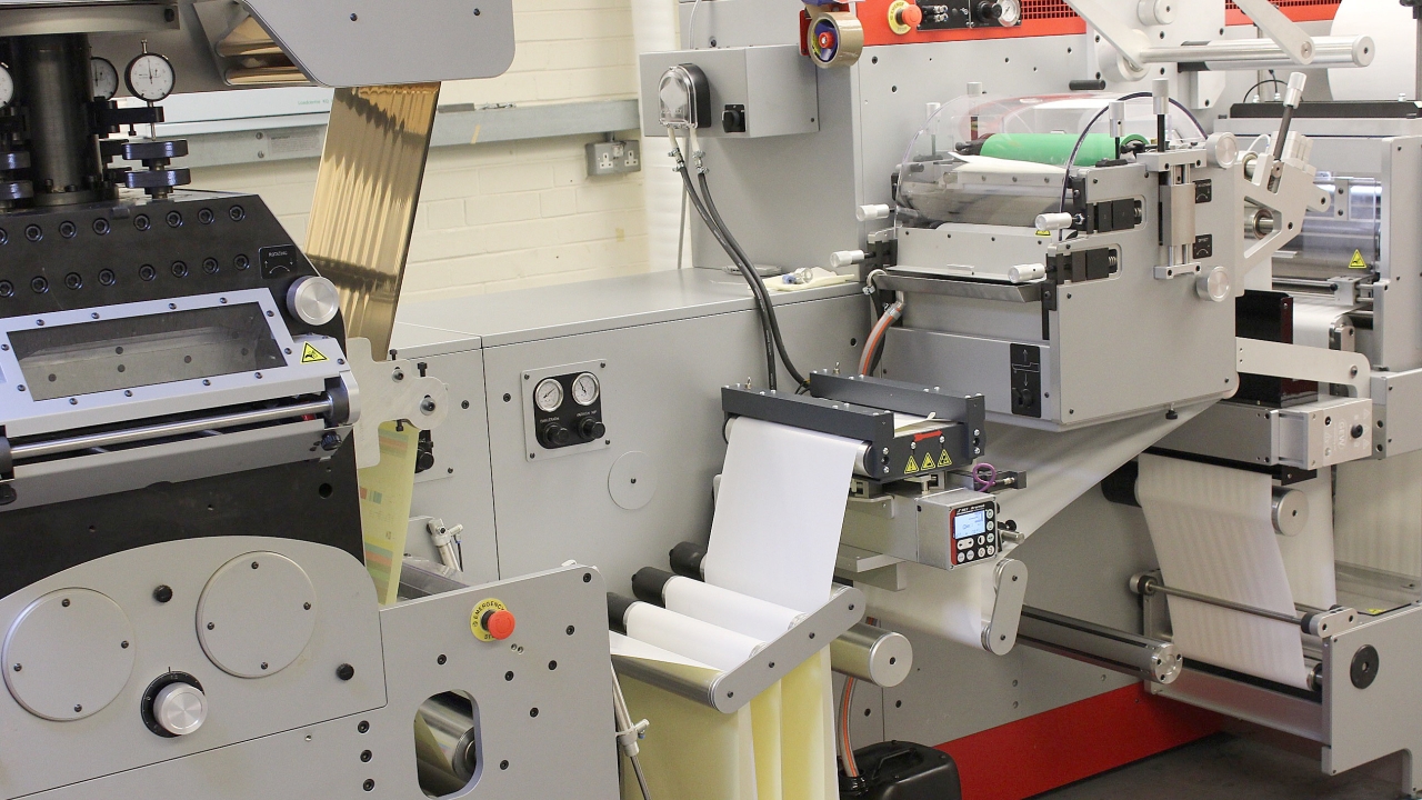 The investment includes a Grafisk Maskinfabrik in-line hot foiling press The investment includes a Grafisk Maskinfabrik in-line hot foiling press