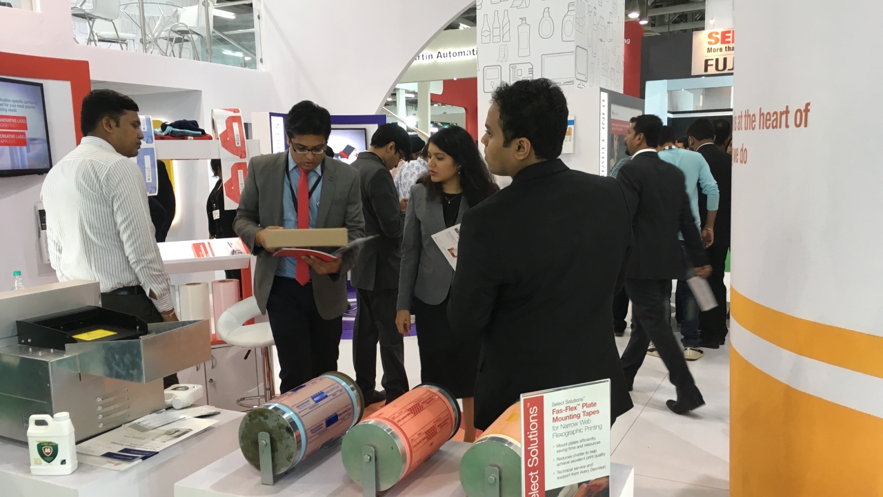 Plate mounting tapes were launched in India by AVery Dennison at Labelexpo.JPG