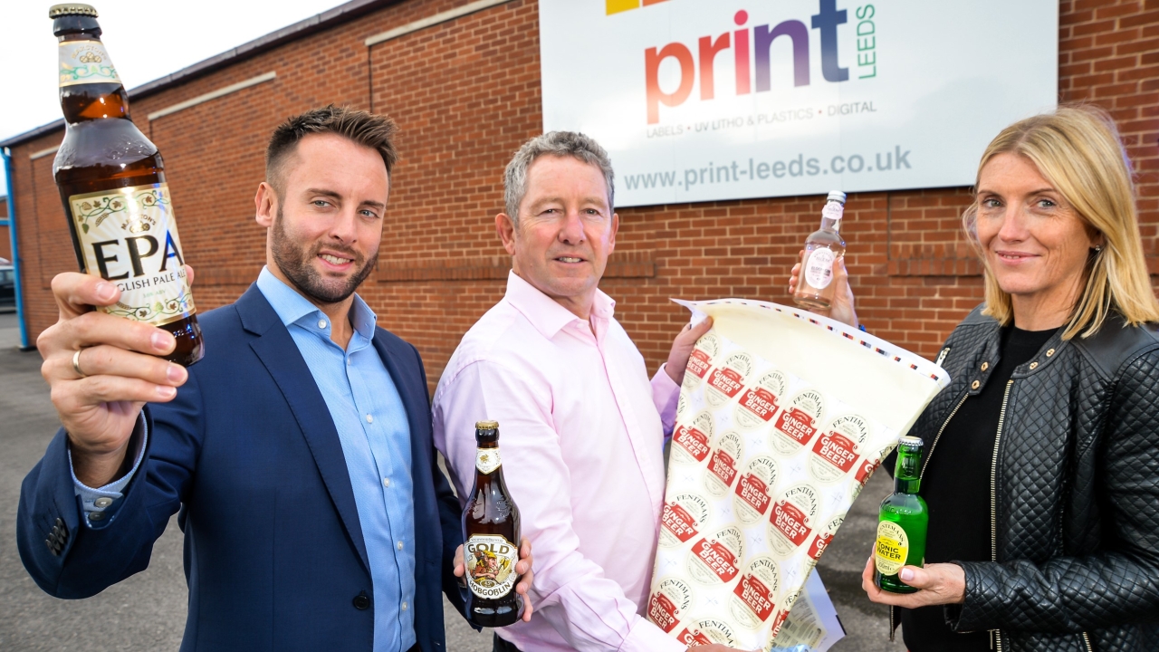 L-R: Steven Jones, director of agency at Eddisons, Rod Fisher, managing director at Print-Leeds Ltd, Isobel Hainsworth-Brear, director at Print-Leeds Ltd