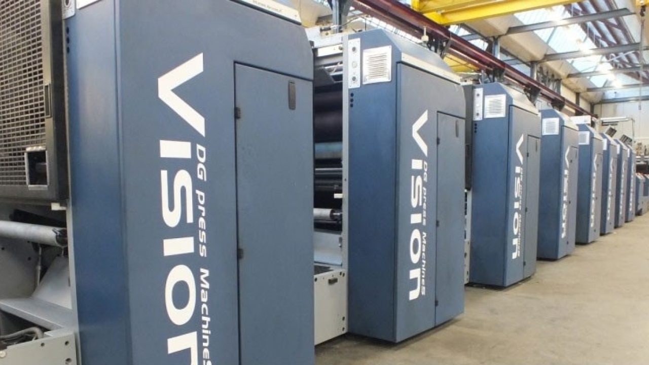 The web offset Vision press at Abaker was originally manufactured for the production of business forms
