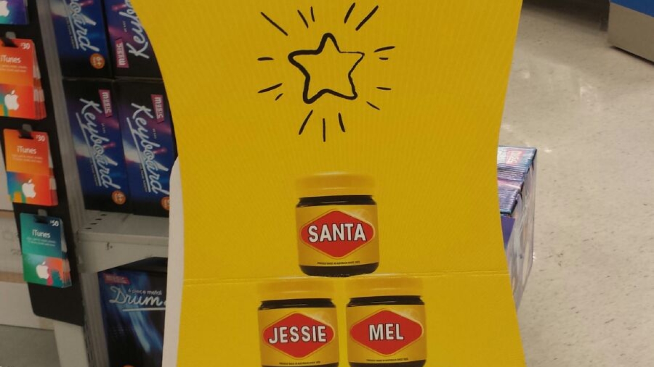 Kmart Australia is offering personalized labels for Vegemite and Nutella, exclusively in-store