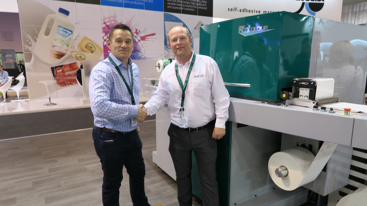 Richard Walters (left), co-owner of WM Labels, and Dantex’s Chris Smith Richard Walters (left), co-owner of WM Labels, and Dantex’s Chris Smith