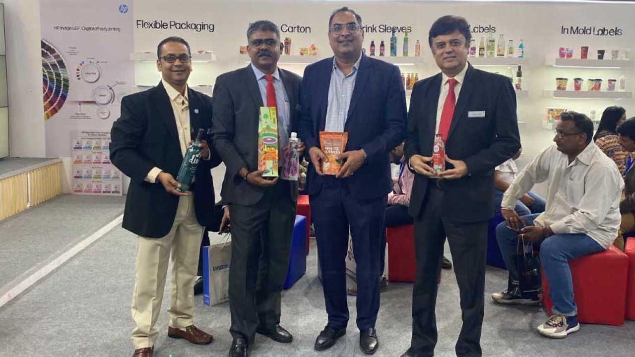 (L-R) Abhishek Bhatnagar, regional segment marketing manager- APJ and commercial marketing manager, HP India, Parag Pimple,  GM, business development, TechNova, Amit Khurana, chief operating officer, digital and offset print solutions, TechNova and Deepak Chawla, senior GM, marketing and corporate communication, TechNova