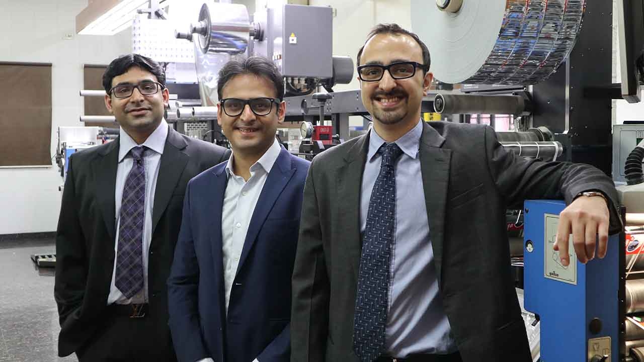 (L-R) - Himanshu Kapur, Karan Kapur and Rahul Kapur, directors at JK Labels at their office